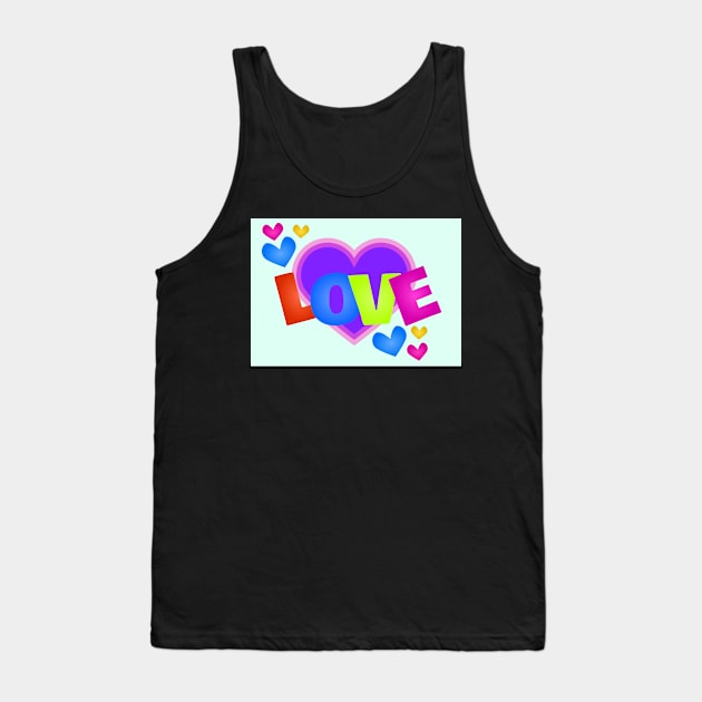 Love written in lovely way Tank Top by Montanescu